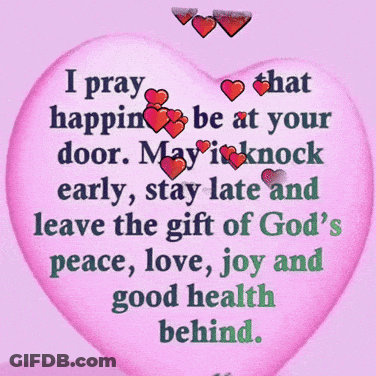 Pink Heart With Happiness Quote GIF