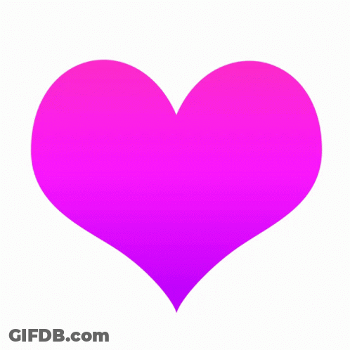 Pink Heart With Love In Gold GIF