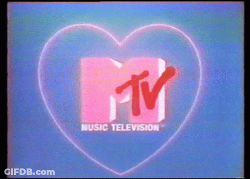 Pink Heart With MTV Logo GIF