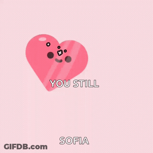 Pink Heart You Make My Heart Smile Sofia GIF