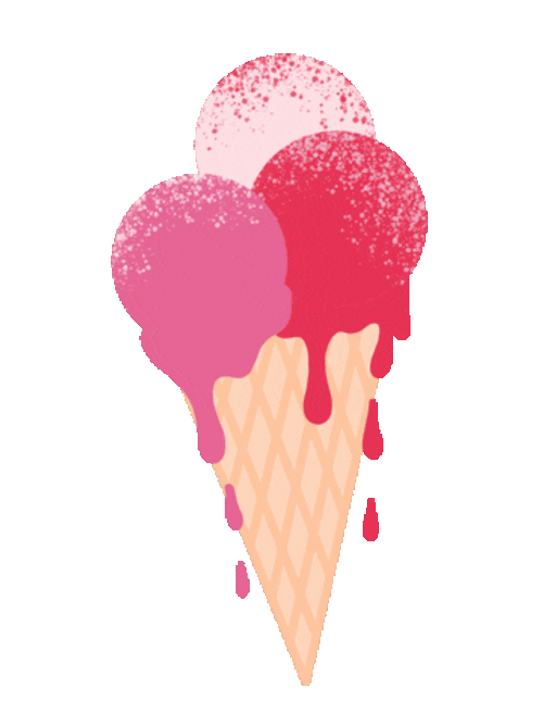 Pink Ice Cream Cone Drip GIF