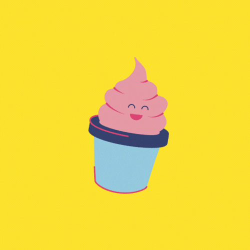 Pink Ice Cream Cute Cartoon GIF