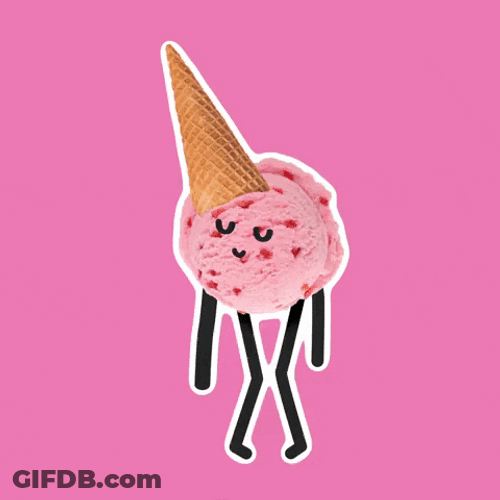 Pink Ice Cream Happy Dance GIF