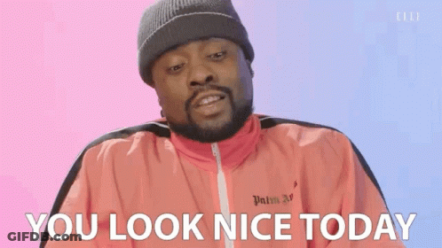 Pink Jacket Beanie Man Says You Look Nice GIF