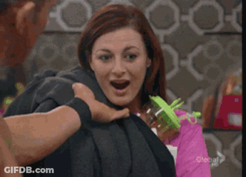 Pink Jacket Woman Held By Man In Suit GIF