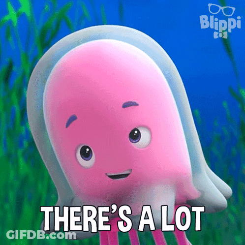 Pink Jellyfish Saying There's A Lot GIF