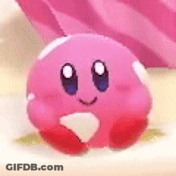 Pink Kirby Cartoon Character GIF