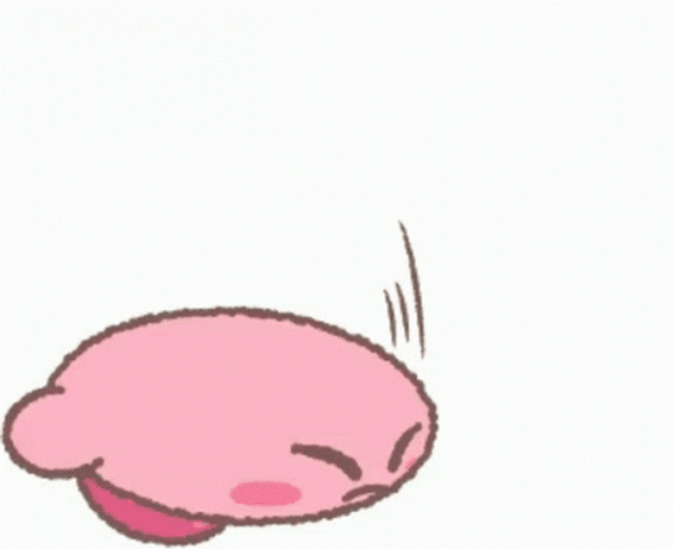 Pink Kirby Shouting No U GIF