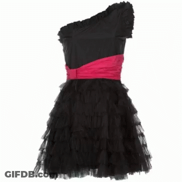 Pink Lace Dress With Black Bow GIF