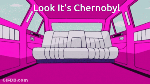 Pink Limousine Saying Look It's Chernobyl GIF