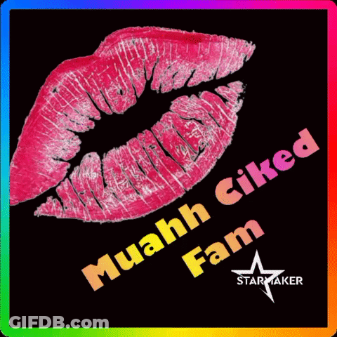 Pink Lip Muahn Ciked GIF