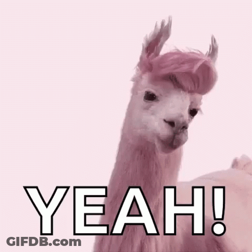 Pink Llama Yeah GIF