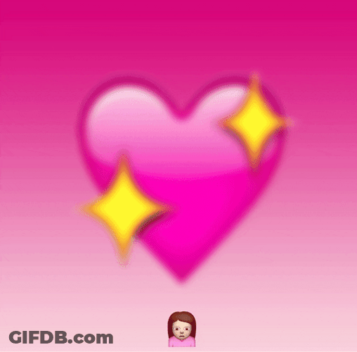 Pink Love Emoji Heart Beating GIF