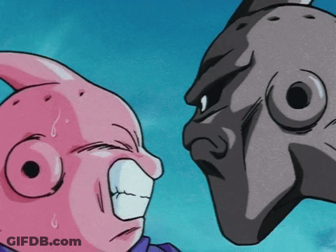 Pink Monster And Black Monster GIF