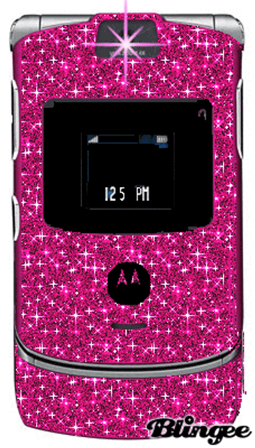 Pink Motorola Glitter GIF