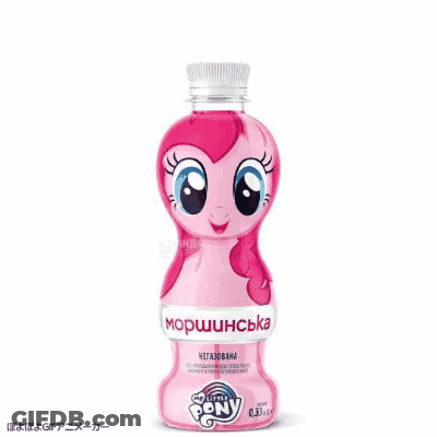 Pink My Little Pony Pinkie Pie Bottle GIF