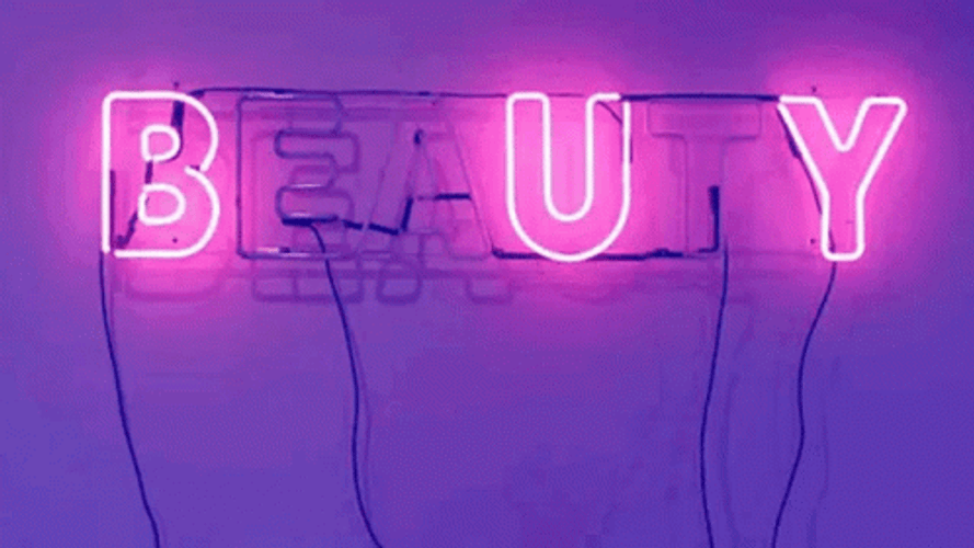 Pink Neon Beauty Signage GIF