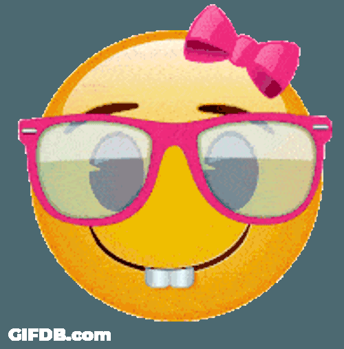 Pink Nerdy Sticker GIF