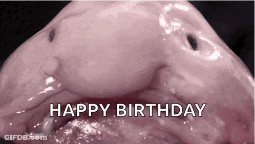 Pink Object Saying Happy Birthday GIF