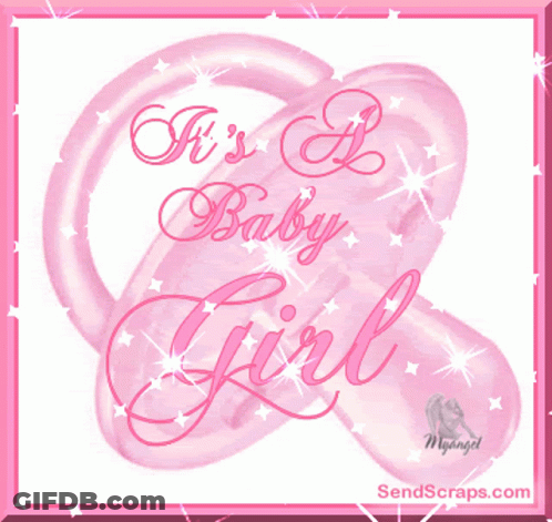 Pink Pacifier It's A Baby Girl GIF