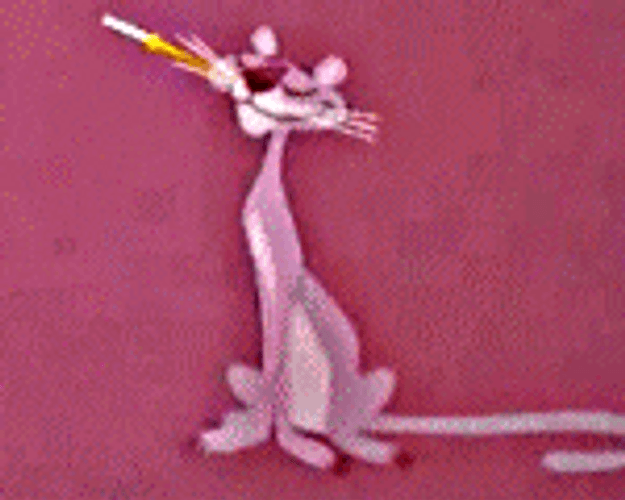 Pink Panther Checking Temperature GIF