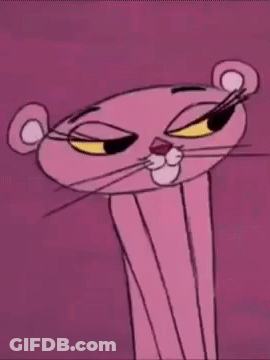 Pink Panther Face Close Up GIF