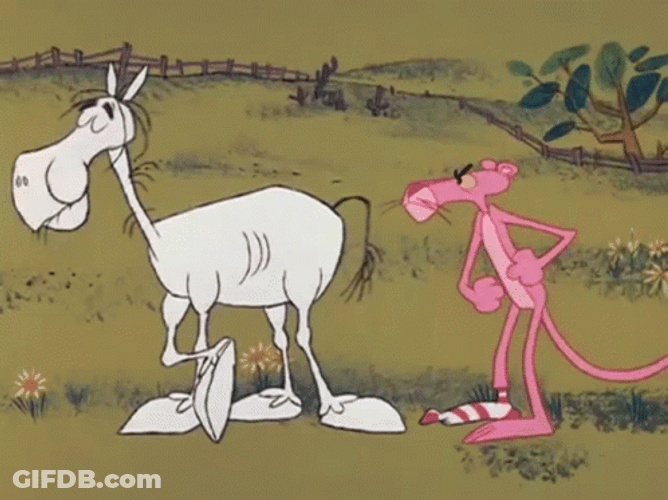 Pink Panther Kick GIF