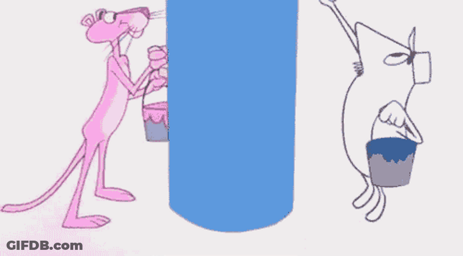 Pink Panther Painting GIF