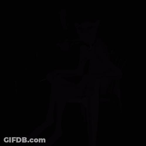 Pink Panther Smoking Cigarette Sitting On Chair GIF