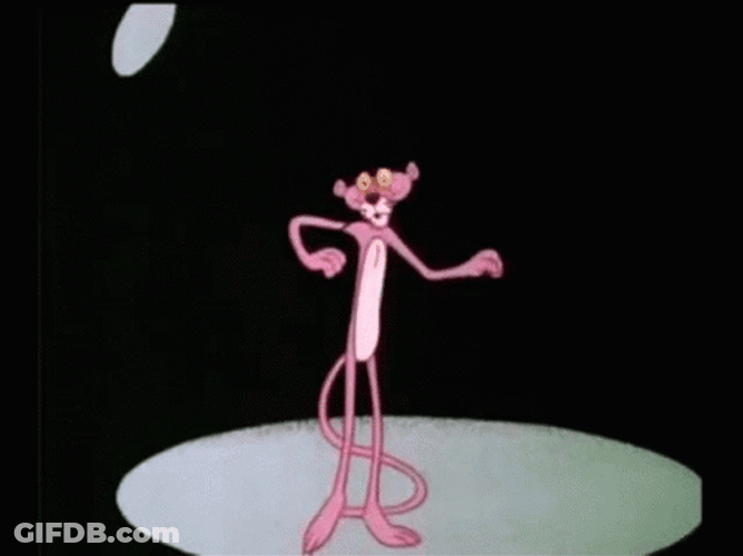 Pink Panther Spotlight Dance GIF