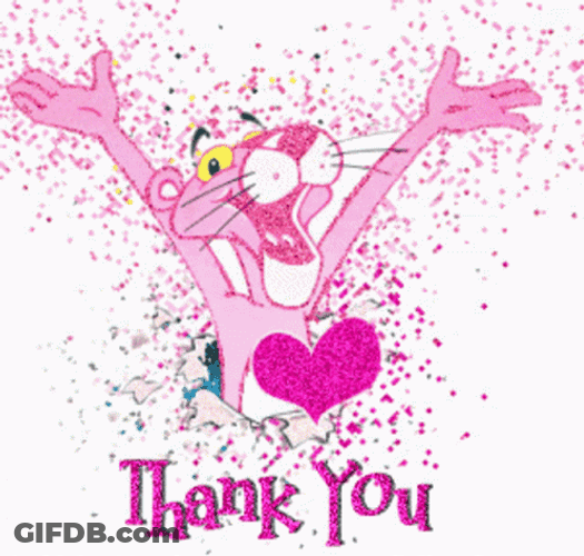 Pink Panther Thank You GIF
