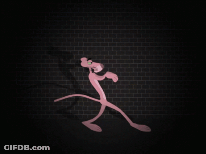 Pink Panther Tiptoeing GIF