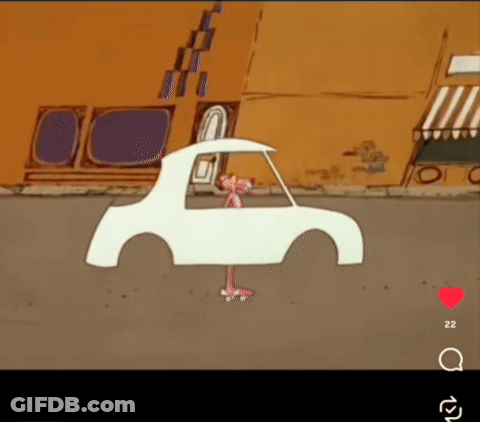 Pink Panther Top Chocar GIF