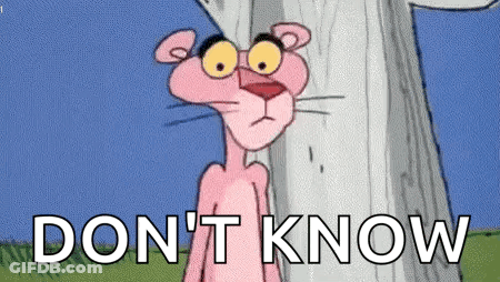 Pink Panther With Glasses Do Not Know GIF