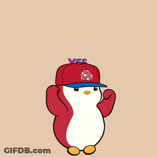 Pink Penguin Yea GIF