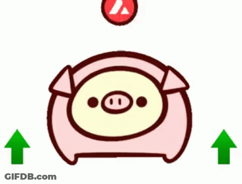 Pink Piggy Bank With Green Arrows GIF