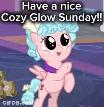 Pink Pony Have A Nice Cozy Glow Sunday GIF
