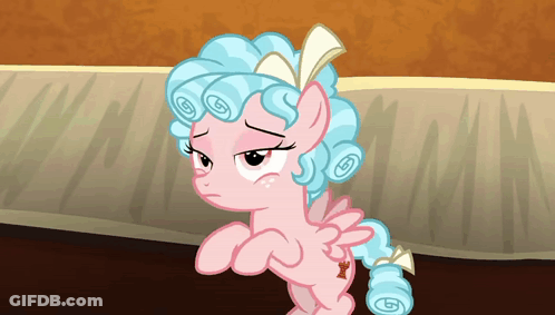 Pink Pony With Blue Hair And Bow GIF