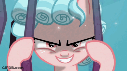 Pink Pony With Swirl In Hair Smiling GIF