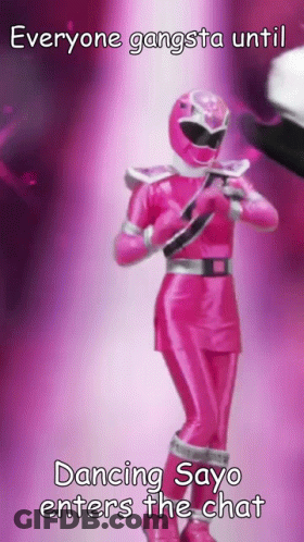 Pink Power Ranger Dancing Sayo Enters The Chat GIF