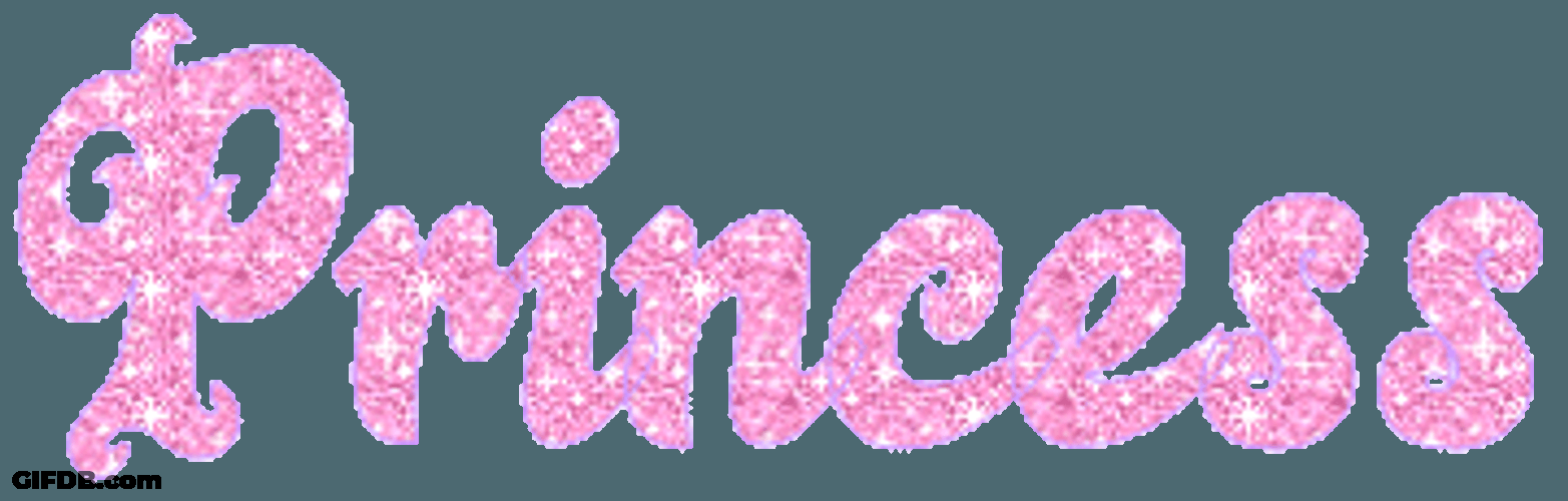Pink Princess Sparkle Text GIF