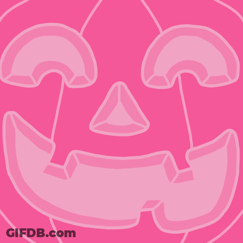 Pink Pumpkin With Green Smile GIF