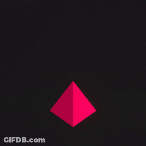 Pink Pyramid And Blue Swirl GIF