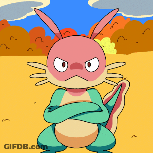 Pink Rabbit With Green Body GIF