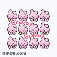 Pink Rabbits Bravo GIF