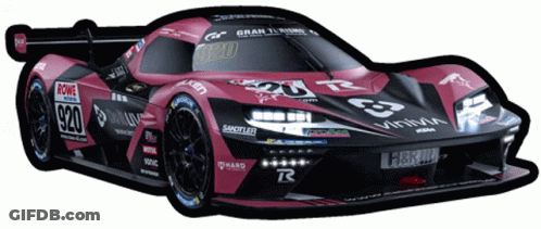 Pink Race Car Number 920 GIF