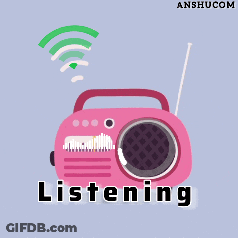 Pink Radio Listening Advertisement GIF