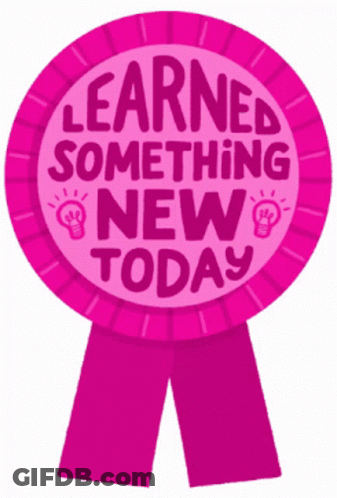 Pink Ribbon Says Learned Something New Today GIF