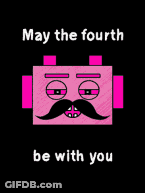 Pink Robot May The 4Th Be With You GIF