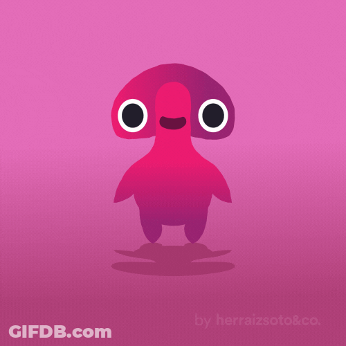 Pink Robot With Butterflies GIF